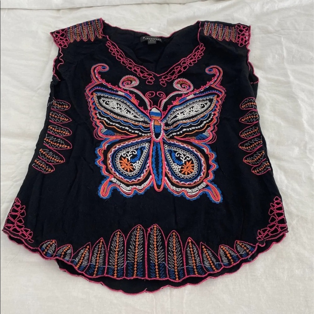 Linen butterfly top